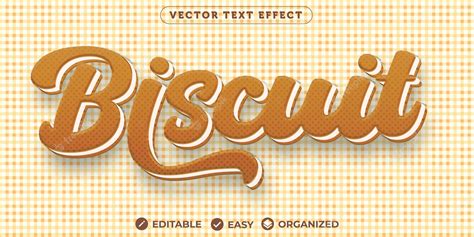 Premium Vector Biscuit Text Effectfully Editable Font Text Effect