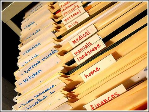 The vertical filing system is the best solution if you want to organize files in an alphabetical manner. Organizing Medical and Insurance Paperwork - Andrea Dekker