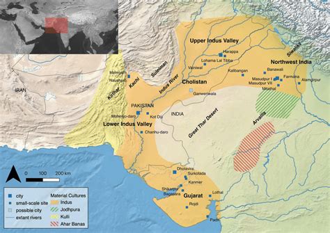 Map Of The Indus Civilization And Some Contemporary Neighboring