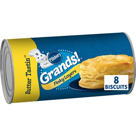 Pillsbury Grands Flaky Layers Buttermilk Biscuits 8 Ct 163 Oz