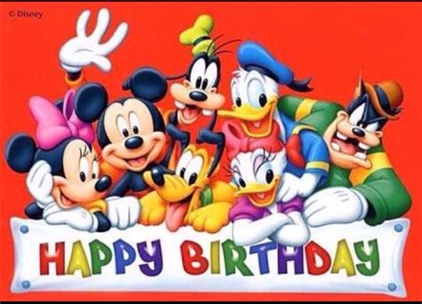 Pin by Светлана on Images Happy birthday disney Happy birthday mickey mouse Happy birthday