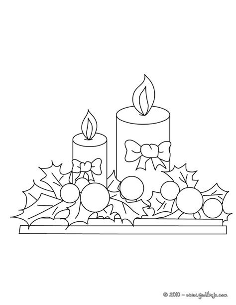 Dibujos para colorear velas navideñas es hellokids com
