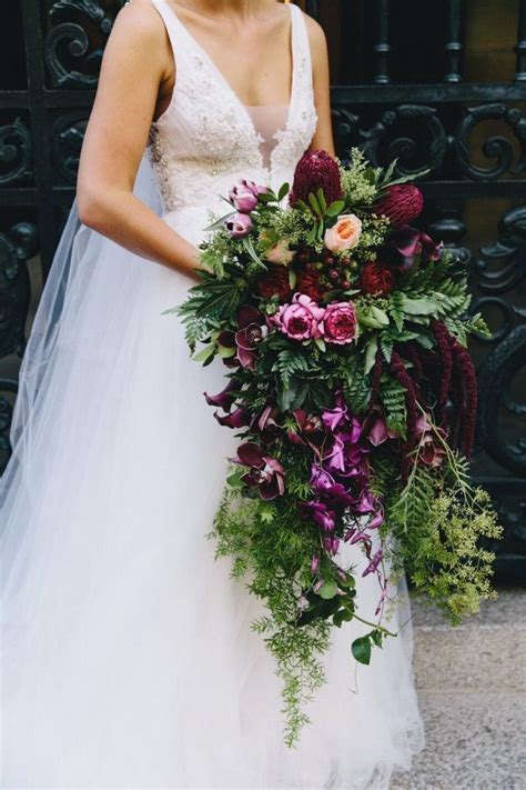 20 Dark And Moody Jewel Tone Bouquets Royal Purple Wedding Gorgeous