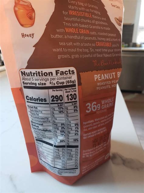 Bear Naked Granola Fruit And Nut Calories Nutrition Analysis More My