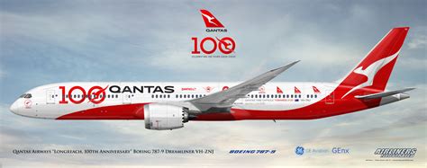 Qantas Airways Longreach 100th Anniversary Boeing 787 9 Dreamliner Vh