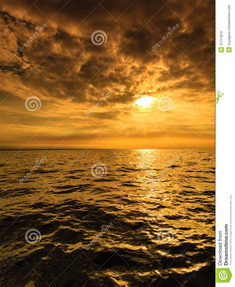 Beautiful Seascape Evening Sea Horizon And Sky Stock Image Image Of