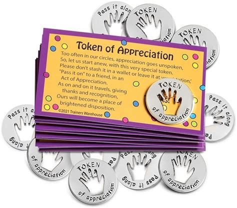 Tokens Of Appreciation And Cards Encourage Sharing