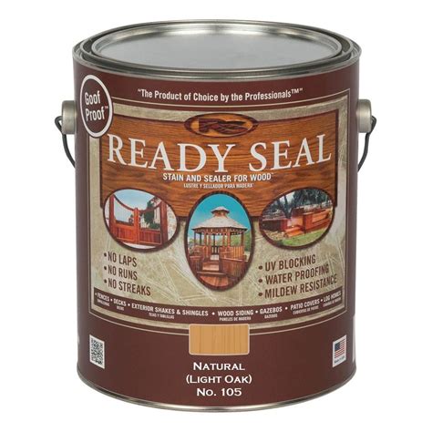 Ready Seal 1 Gal Light Oak Exterior Wood Stain And Sealer 105 The