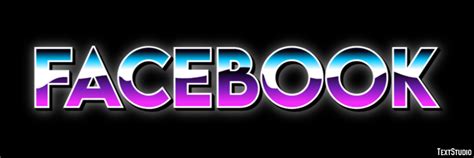 Facebook Text Effect And Logo Design Word