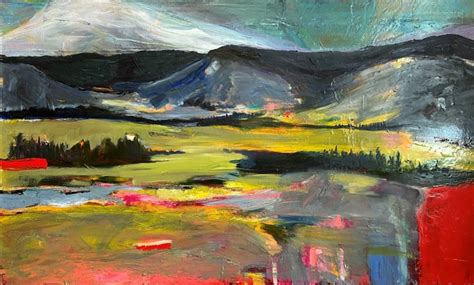 Rebecca Klementovich Hot Summertime Mountainside Painting Oil On