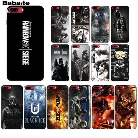 Babaite Rainbow Six Siege Coque Shell Phone Case For Iphone 8 7 6 6s