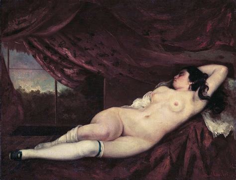 Nude Liegende Frau Von Gustave Courbet Kunstdruck Kaufen