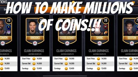 How To Make Millions Of Coins In Nba Live Mobile 20 Youtube