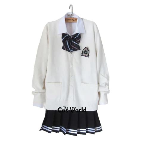 Preppy Style Student Class Japan Jk High School Uniform Winter White V