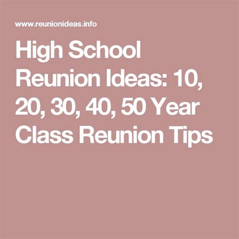 246 Best Class Reunion Images On Pinterest Class Reunion Ideas High