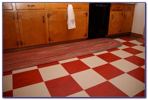 Red And White Checkered Vinyl Flooring Flooring Home Design Ideas