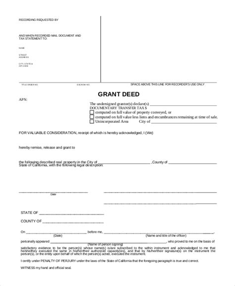 Grant Deed Form Fill Out And Sign Printable Pdf Templ
