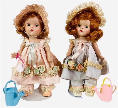 Lot Pair Of 8 Vogue Ginny Dolls 1950 1953 Mistress Mary From The Frolicking Fables Series
