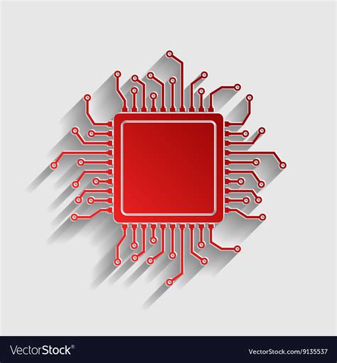 Cpu Microprocessor Royalty Free Vector Image Vectorstock