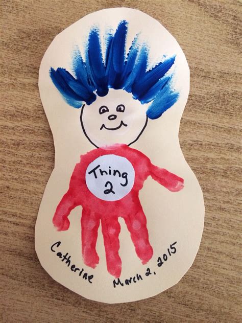 Thing 1 And Thing 2 Handprint Dr Seuss Crafts Seuss Crafts Crafts