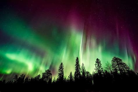Aurora Borealis Northern Lights Green Night Phenomenon Pikist