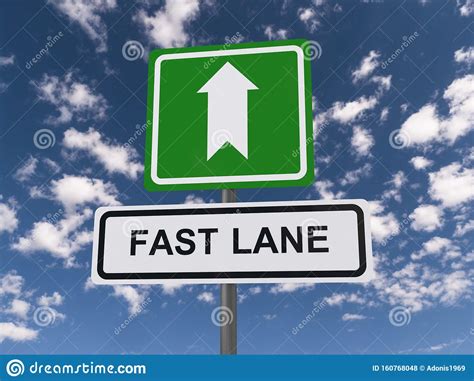 Fast Lane Traffic Sign Stock Illustration Illustration Of Background