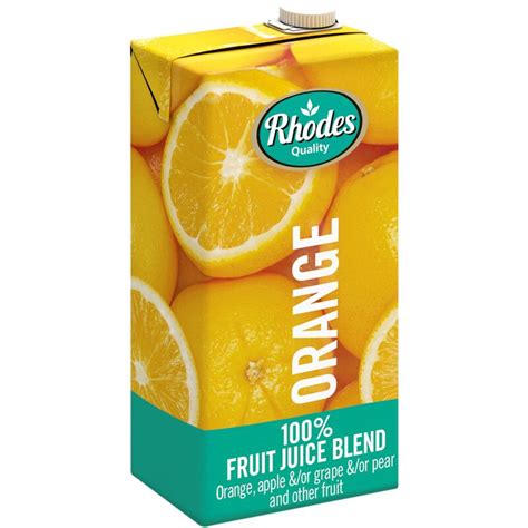 Rhodes 100 Fruit Juice Orange 1l Midstream Spar Online Shop