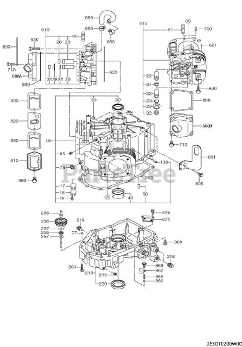 Subaru Robin Eh650vc0130 Eh65 Subaru Robin Engine 100 Crankcase