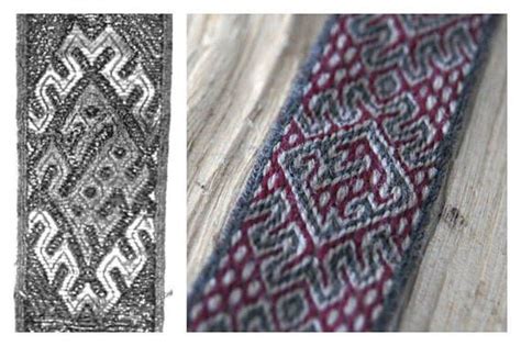 Viking Tablet Woven Trim Based On Birka Finds Fine Wool Etsy Woven