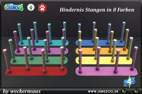 Blackys Sims 4 Zoo Training Pole Recolours By Weckermaus Details