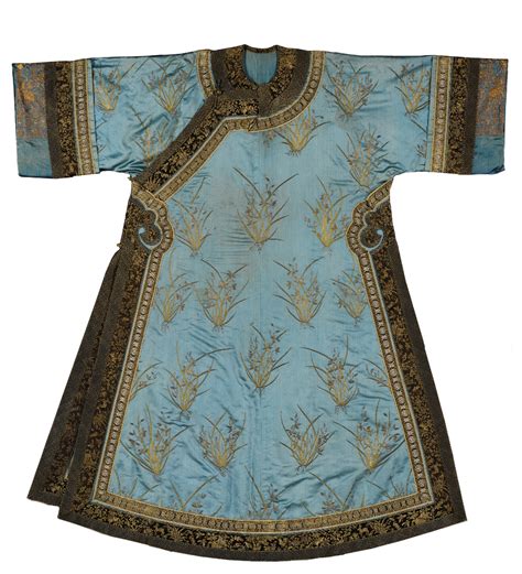 A Manchu Ladys Informal Robe Qing Dynasty Qing Dynasty Chinese