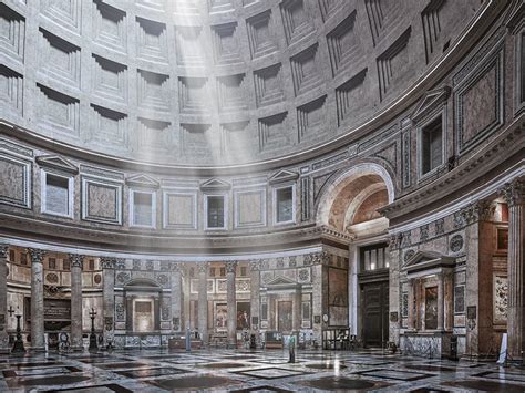 Pantheon Interior Rome Italy 2018 Kostuik Gallery