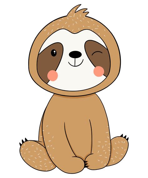 Cute Sloth Cartoon Design Character 9363137 Png