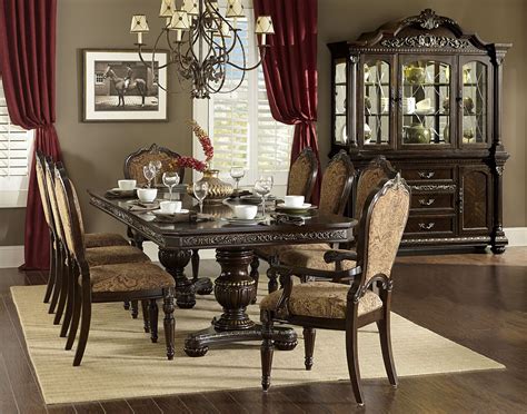 Russian Hill Warm Cherry Extendable Dining Room Set From Homelegance