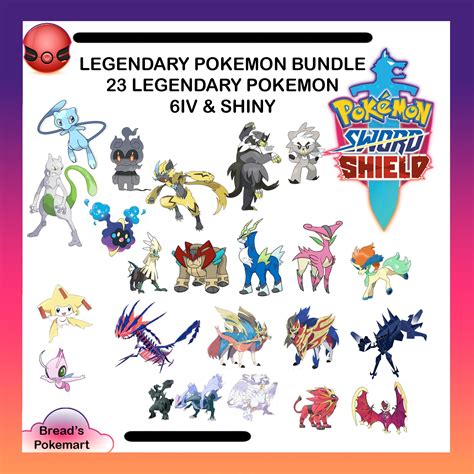 Pokemon Swordandshield Mythical And Legendary Bundle 6iv Etsy Australia