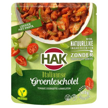 Hak Italiaanse Groenteschotel Zak 500 Gram Peulvruchten Conserven En