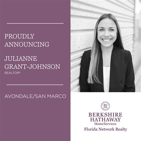 Berkshire Hathaway Homeservices Florida Network Realty Welcomes Julianne Grant Johnson Avondale