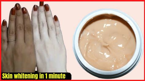 SKIN WHITENING IN MINUTE Homemade Cream For Fairer Clear Babeer Skin Naturalbeautytips