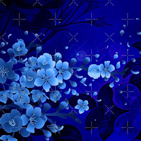 Cherry Blossom Blue Colors By Nicky2342 Redbubble