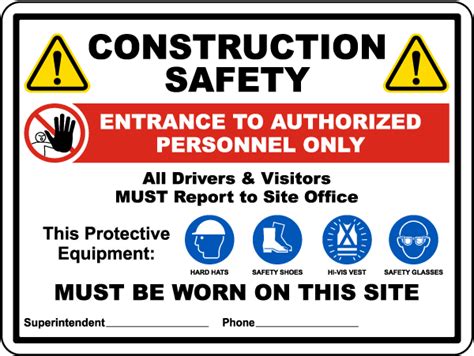 Safety Signages For Construction Site Site Safety Sig