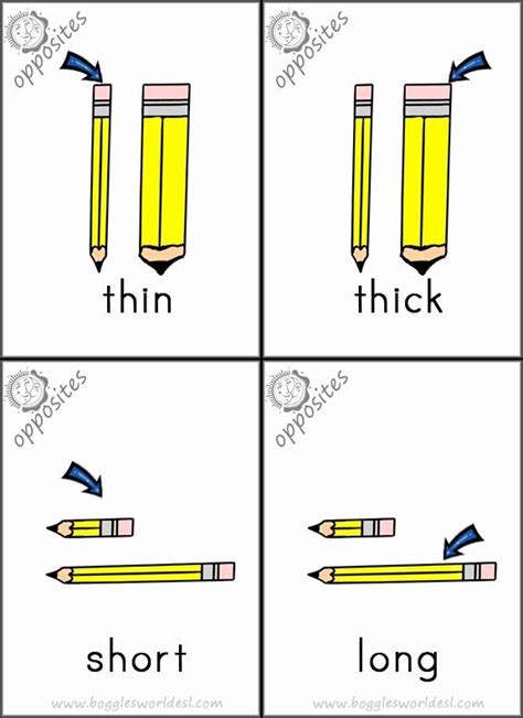 Thick And Thin Worksheets For Preschoolers Inspirational Opposites Thin