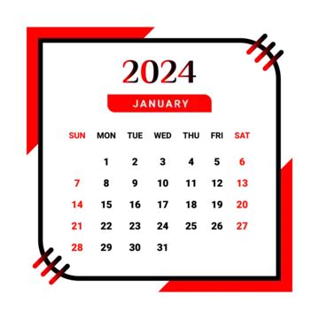 January Calendar Simple Black January Calendar Png And