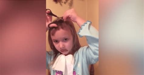 Babe Girl Cuts Her Own Hair POPSUGAR Moms