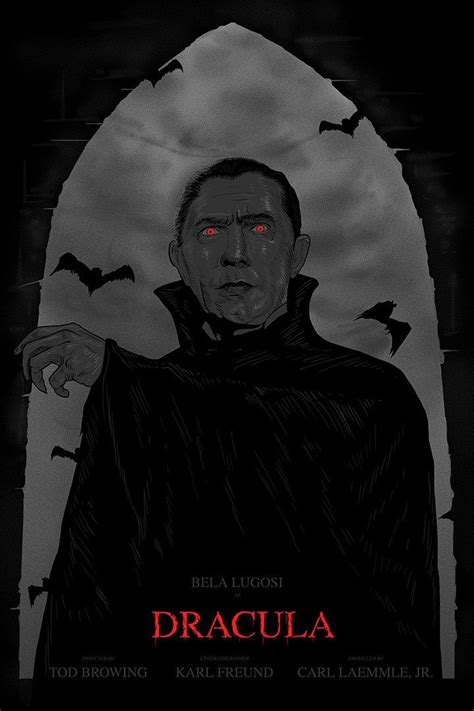 Universal Classic Monsters Poster Art Dracula By Oliver Merza Horror Movie Posters