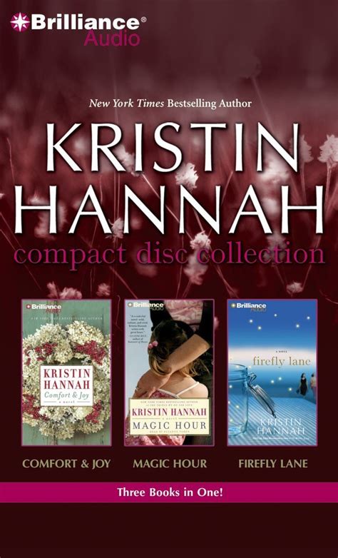 Kristin Hannah Cd Collection Comfort And Joy Magic Hour Firefly Lane