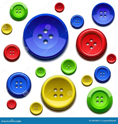 Sewing Color Buttons Stock Vector Illustration Of Background 18970873