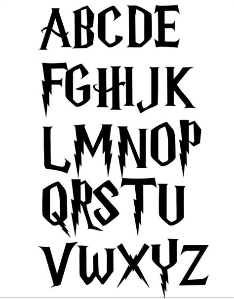 Harry Potter Font Letters Stencil Handcut Etsy Modelos De Letras