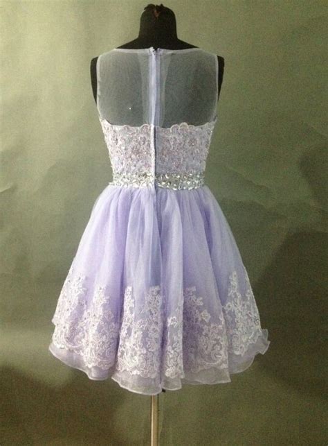 Lavender Homecoming Dresslace Homecoming Dressesshort Prom Gown