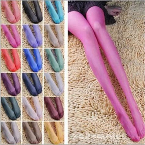 Aprmhisy Hot New Spring Summer Thin Womens Tights Candy Color Solid