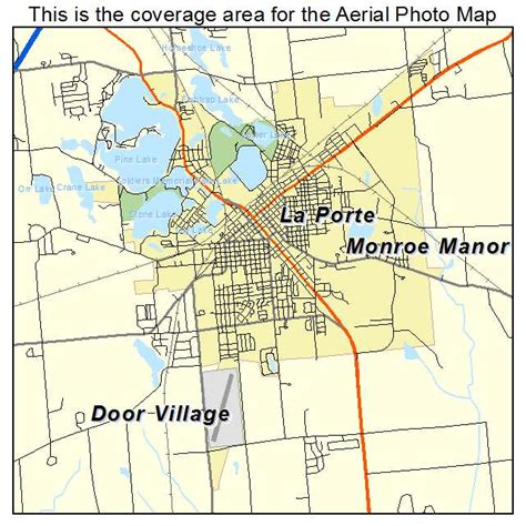 Aerial Photography Map Of La Porte In Indiana